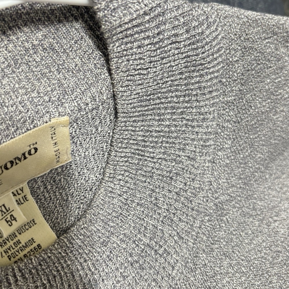 Pronto-Uomo Firenze Mock Neck Sweater Men's Sz XL Gray - Picture 4 of 9